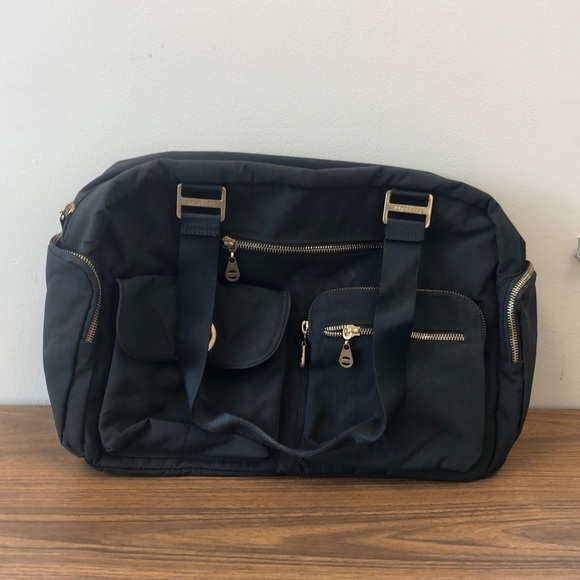 Baggallini Handbags - Baggallini Black Gold International Laptop Tote Bag